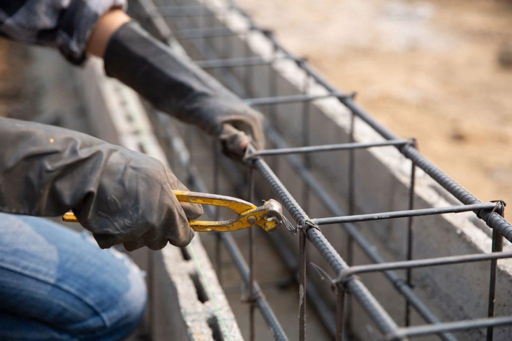 steel bar site construction
