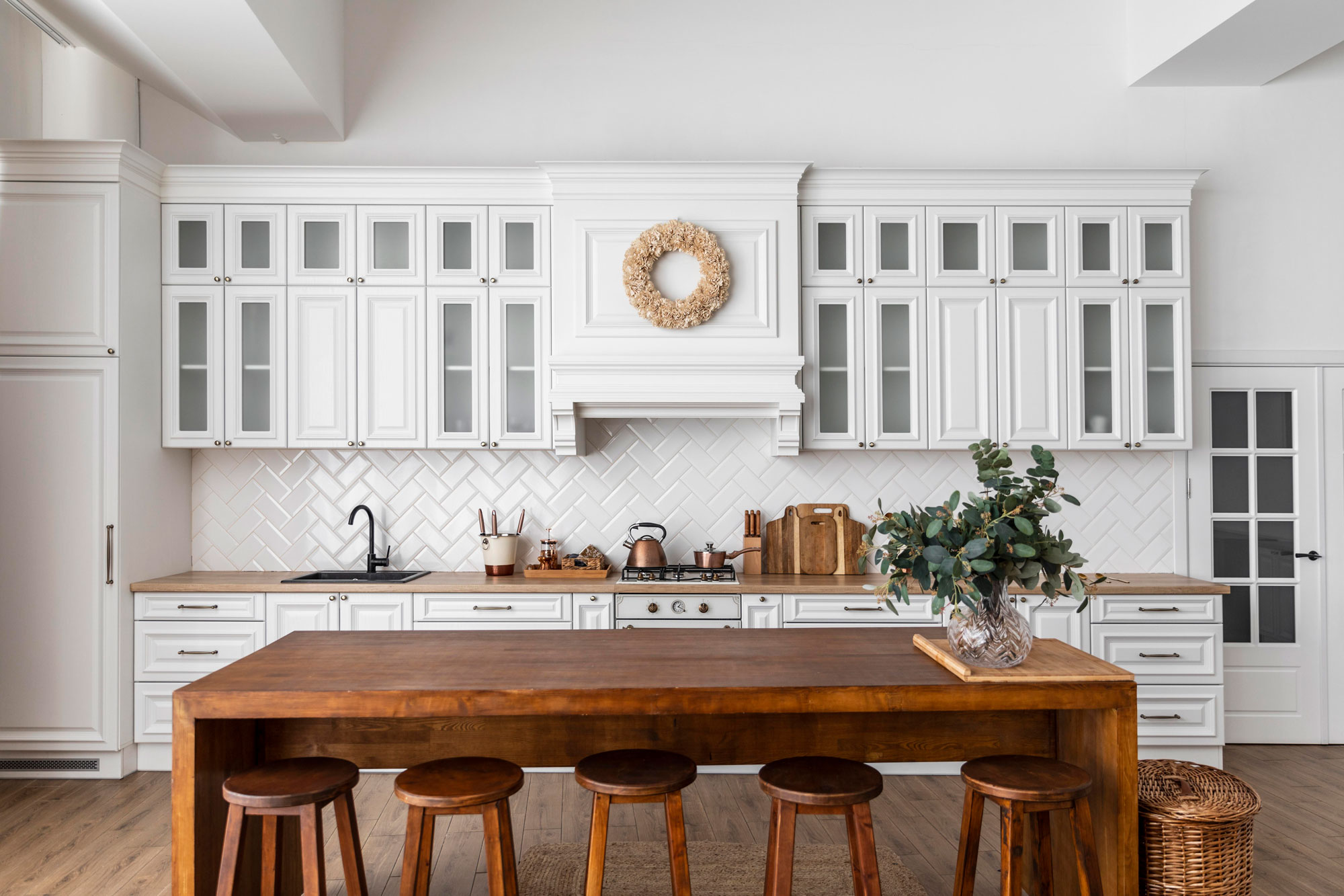 kitchen interior design with wooden table web
