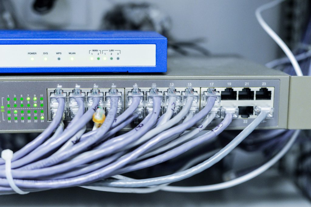 network switch with cables web